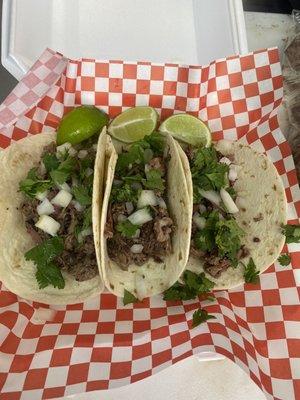 Brisket tacos.