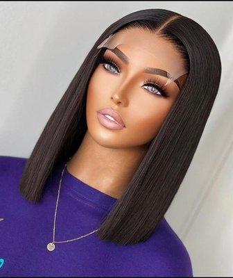 Super double drawn 350g , 5*5 closure wig