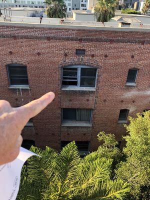 Another apartment with the windows left open while they do lead-based abatement inside