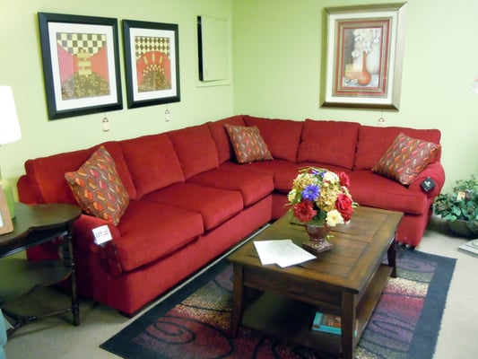 Custom order this sofa with your choice of arm style, cushion style and fabric and color.  Made in the USA by Klaussner