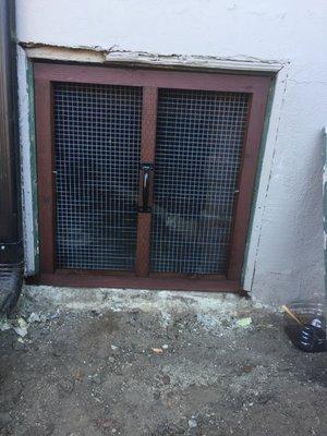 Many animals can find their way into your home through damaged crawlspace entrances. We craft custom screen doors for crawlspaces!