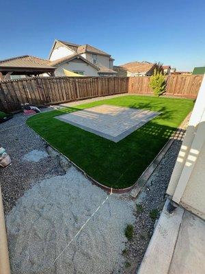 Artificial turf installation