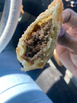 Ground beef empanada very good