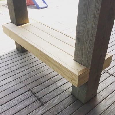 Custom deck bench