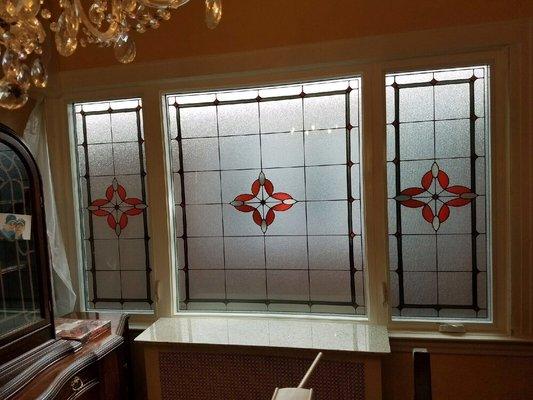 Provia endure casement windows with inspirations art glass