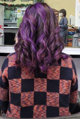 I love how the hair color turned out. They did a great job when I said I wanted to dye my hair to purple.