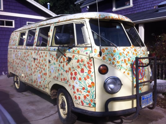 Jim got this old timey bus fixed up and ready to be exhibited in a museum!