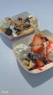 Oreo sensation Sweet Crepe and Strawberry Delight Sweet Crepe