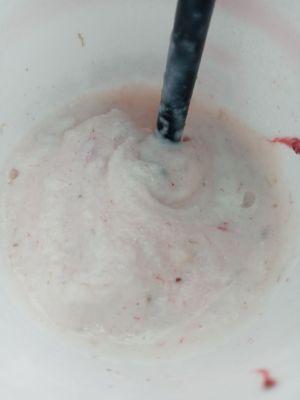 Strawberry banana milkshakes. Chunks of bananas!! Yum