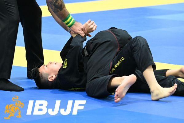 ELITE TEAM FRESNO athlete competing in the IBJJF Organization Tournament.