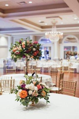 Le Pavillon at Parc Lafayette Grand Ballroom decorated for a wedding reception.