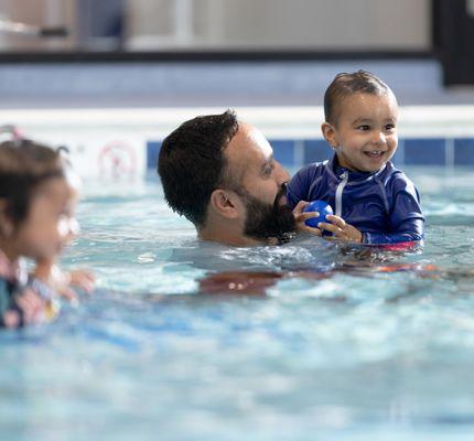 Build lifelong skills through our kids swimming programs from ages 3 months to 12 years