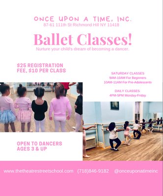 Toddler and PreBallet class info