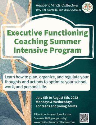 RMC is offering an Executive Functioning Coaching Summer Intensive Program!