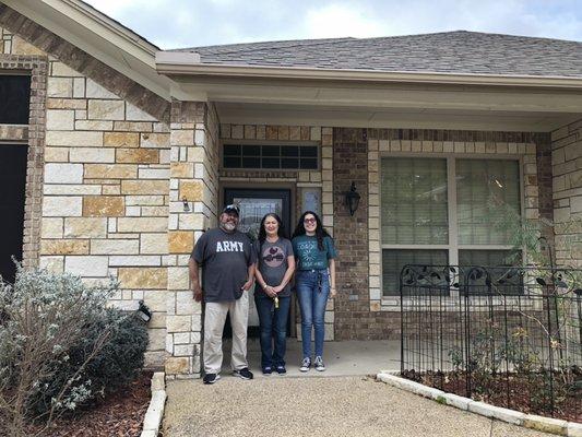 Super nice family from California with their new home. SOLD