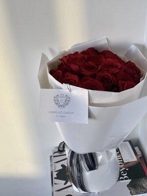 Classic 33 pcs red roses bouquet