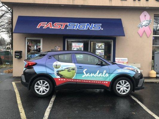 Digitally printed vehicle wrap