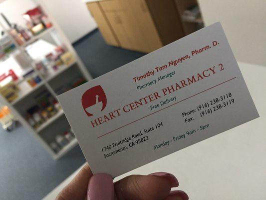 Pharmacy business card