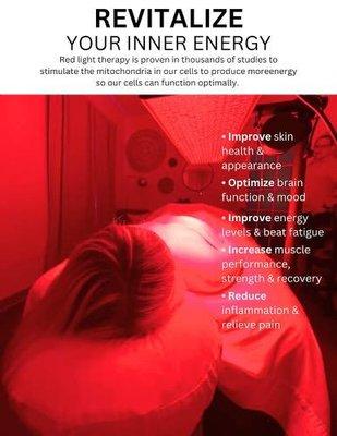 Infared Red Light Therapy may be added to any massage or most skin care services. Receive while on a comfy massage table.