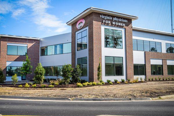 Exterior of VPFW Koger Center headquarters office with sign