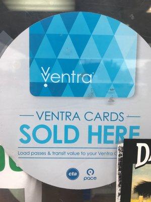 Ventra cards sold here.