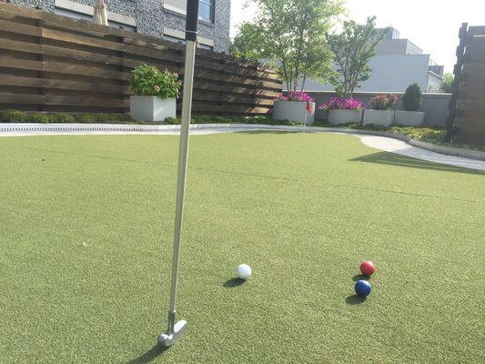 Mini putting green