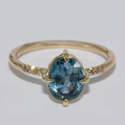 Custom Sapphire engagement ring