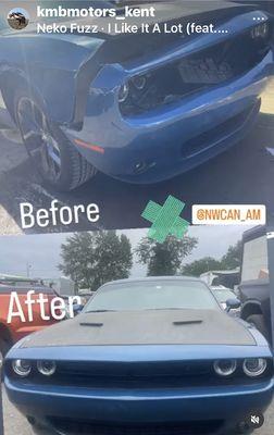 Before and after dodge challenger