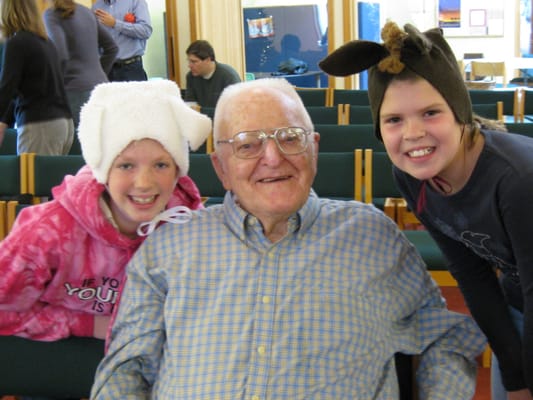 From our no-practice, intergenerational Christmas Pageant, December 2011.