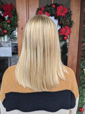 Highlights, warm blonde