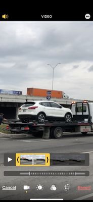 My 2017 Rogue Sport being taken to the shop.