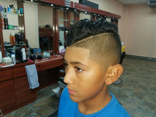 Skin fade with the part also a happy customer