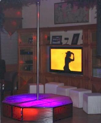 Red & Pink Dance Polerental