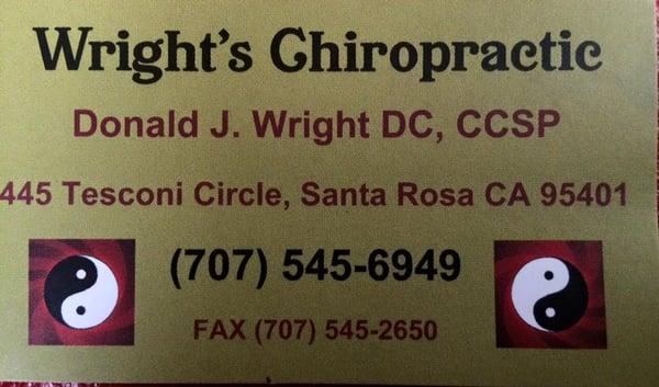 Dr Donald Wrights new location