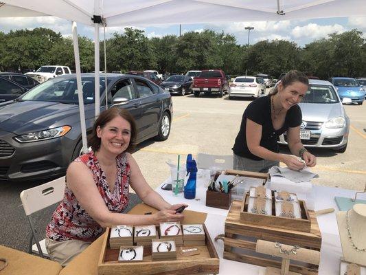 Very nice ladies making beautiful jewelry.