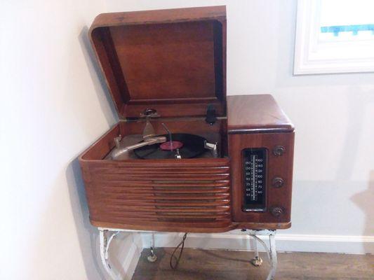 1946 Philco Radio and Phonograph I bought at Front Porch Mercantile. Sounds great!