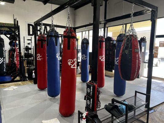 Heavy bag area