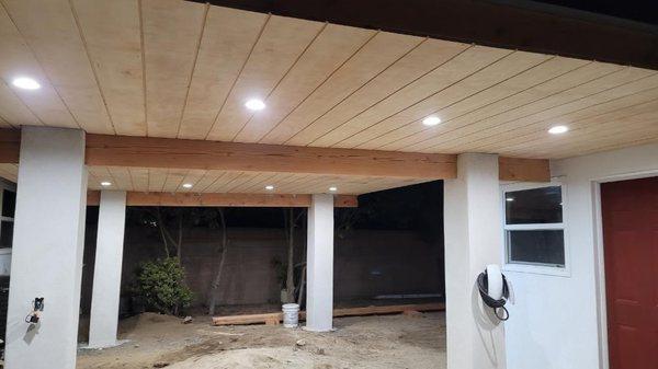 Outside patio recessed lights