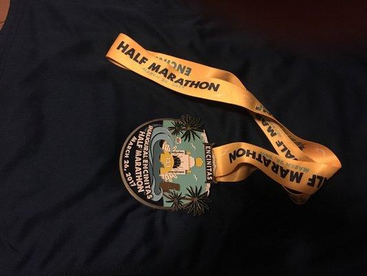 Impressive finisher's medal