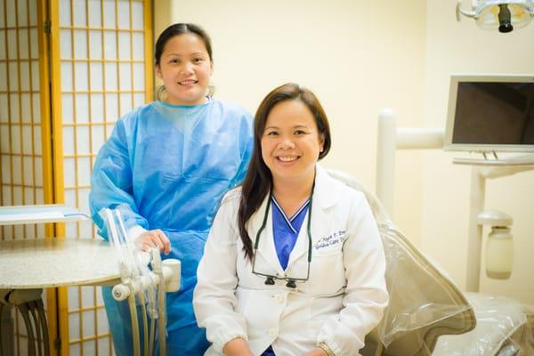 Dr. Myra Ermita and assistant