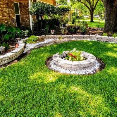 Complete landscaping rock garden