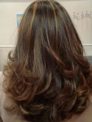 Gorgeous cut, highlights and blowdry by Wendy!