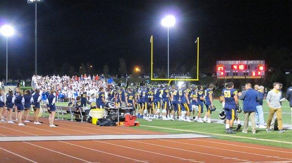 Victor Blue Devils homecoming game against Fairport Red Raiders