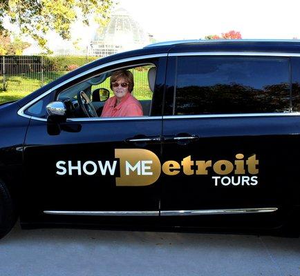 Enjoy your tour in a deluxe van. www.ShowMeDetroitTours.com