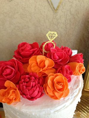 Custom fall bridal shower cake.