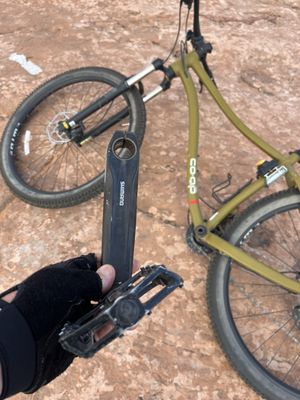 Pedal fell off.