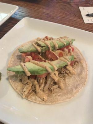 Green hatch Chile chicken taco