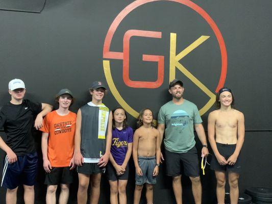 Some of the kids from the group after workout.