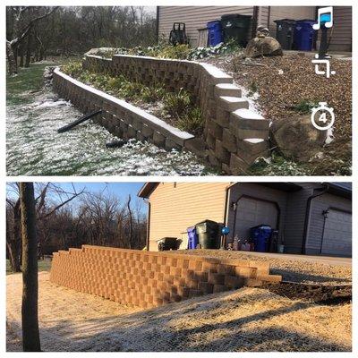 Nice updated retaining wall.