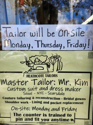 Mr. Kim will be on-site an extra day due to popular demand!